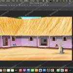 2d village house PSD