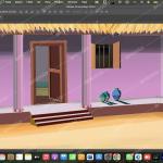 2d village house PSD