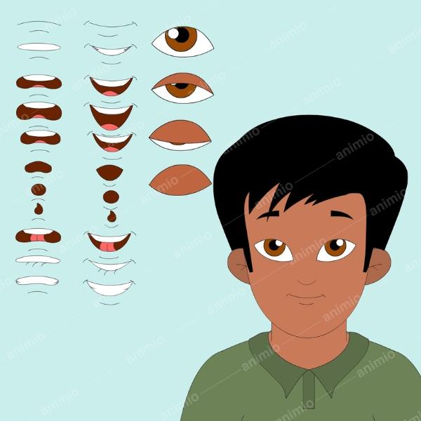 2D Cartoon Boy Character