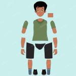 2D Cartoon Boy Character
