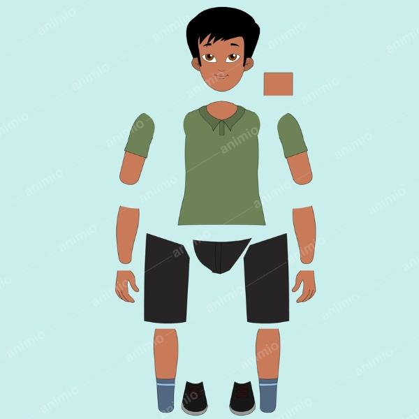 2D Cartoon Boy Character