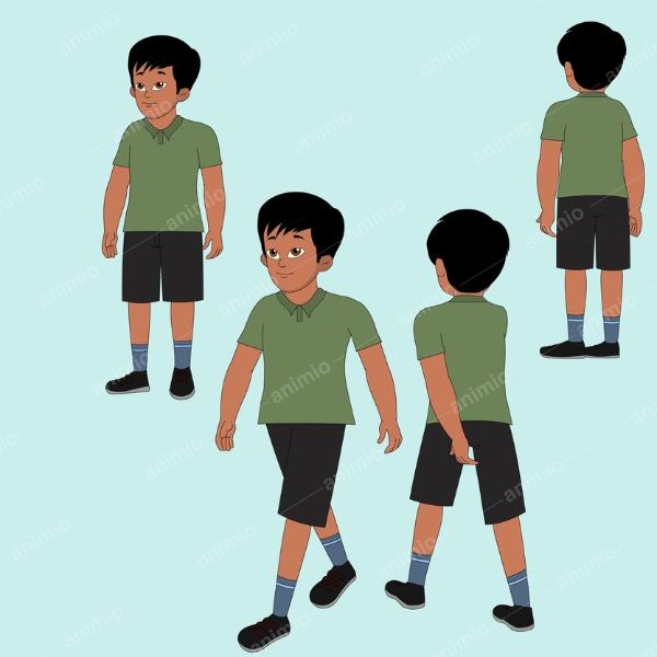 2D Cartoon Boy Character