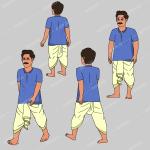 Village Man Character for Adobe Animate CC