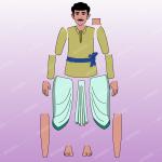 2d Village Man Character for Adobe Animate CC