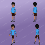 2D boy Character