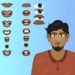 2D Rigged  Man Character for Adobe Animate