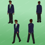 2D vector cartoon man