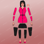 2D Rigged Woman Character for Adobe Animate