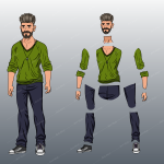 2d young man Animate cc character